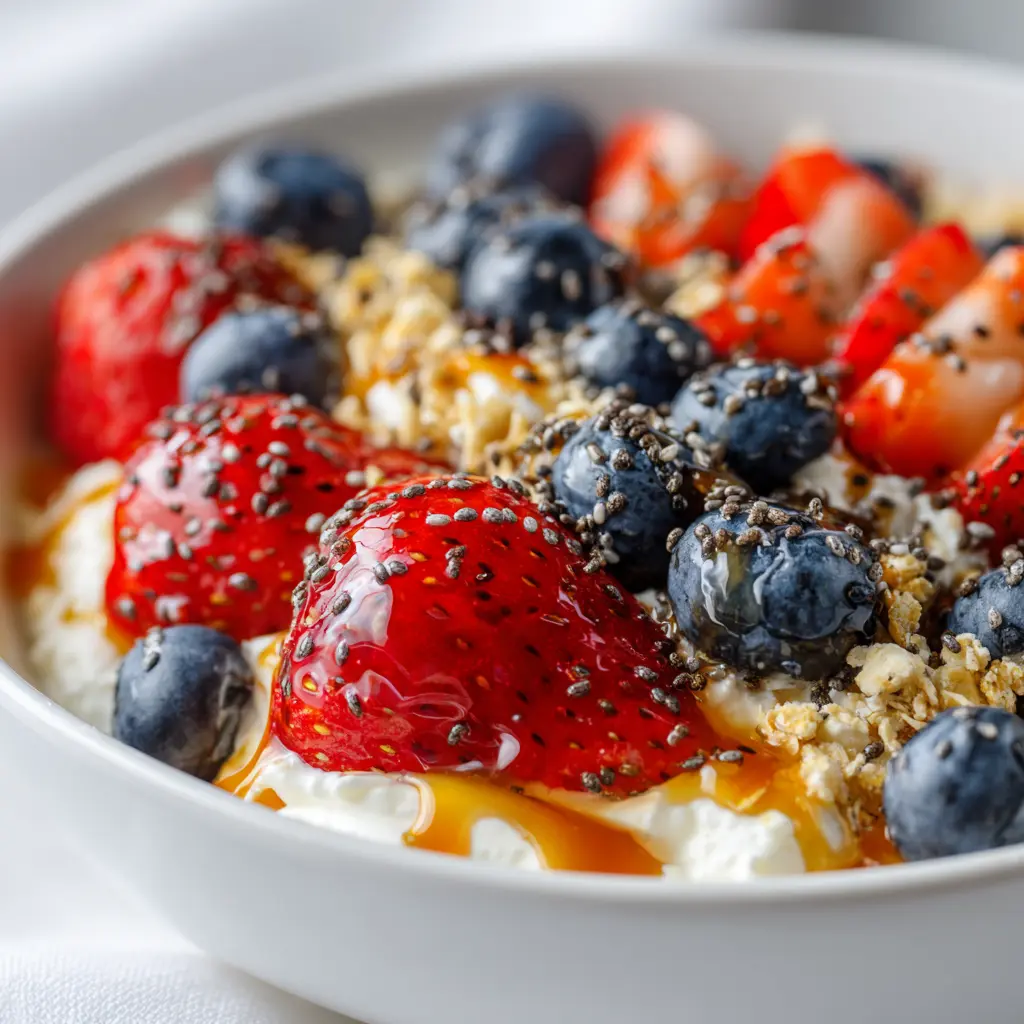 20-Minute Easy High Protein Cottage Cheese Breakfast Bowls — homemade high protein cottage cheese breakfast bowl recipe