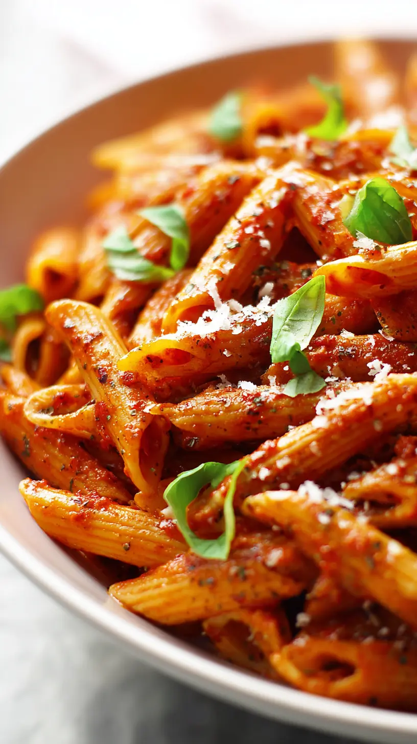 20-Minute High Protein Lentil Pasta with Marinara Serving suggestion for 20-Minute High Protein Lentil Pasta with Marinara — high protein lentil pasta