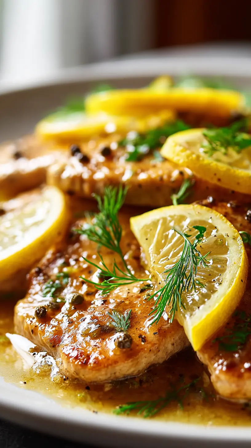 20-Minute Low Calorie Lemon Dill Turkey Scallopini Serving suggestion for 20-Minute Low Calorie Lemon Dill Turkey Scallopini — lemon dill turkey scallopini
