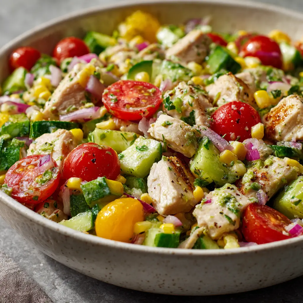 20-Minute Summer Harvest Chopped Chicken Salad — homemade chopped chicken salad recipe