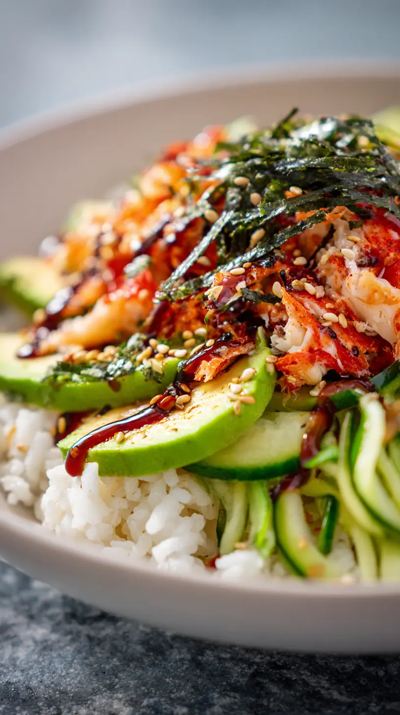 Serving suggestion for California Roll Sushi Bowls — California Roll Sushi Bowls