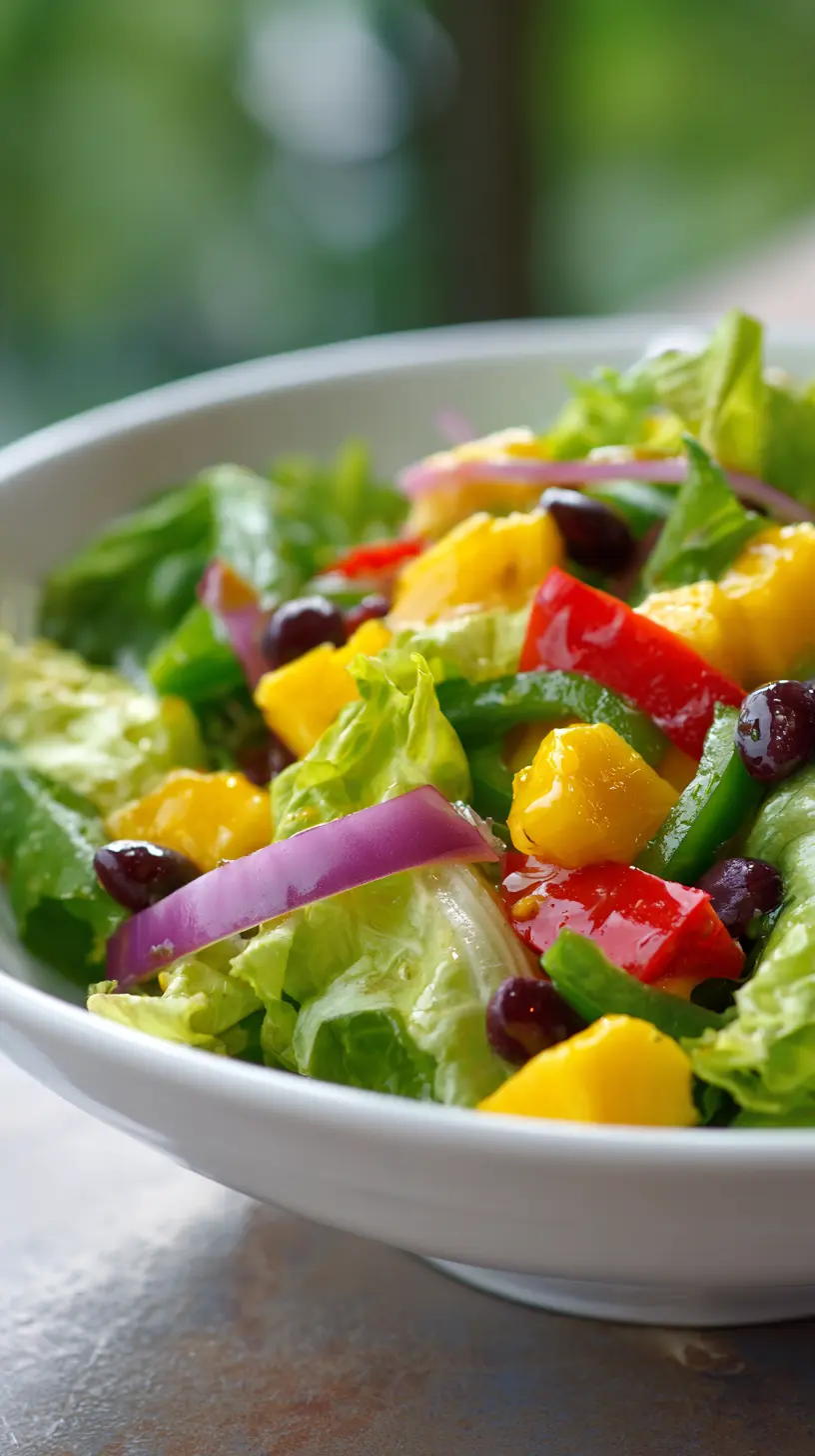 Serving suggestion for Caribbean Summer Salad Recipe — Caribbean Summer Salad