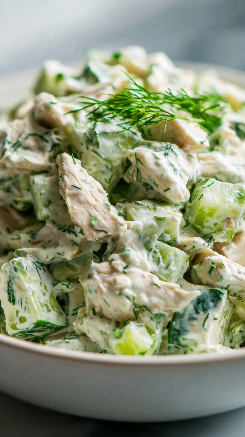 Creamy Tzatziki Chicken Salad Step-by-step preparation of Creamy Tzatziki Chicken Salad (Tzatziki Chicken Salad)