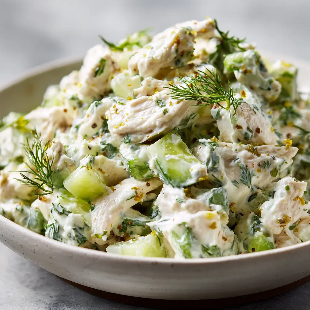 Creamy Tzatziki Chicken Salad — homemade Tzatziki Chicken Salad recipe