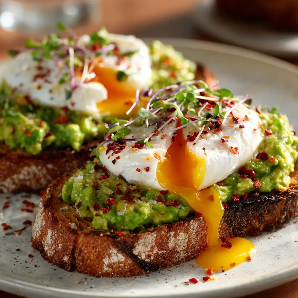 Easy 15-Minute Avocado Toast with Poached Eggs — homemade avocado toast with poached eggs recipe