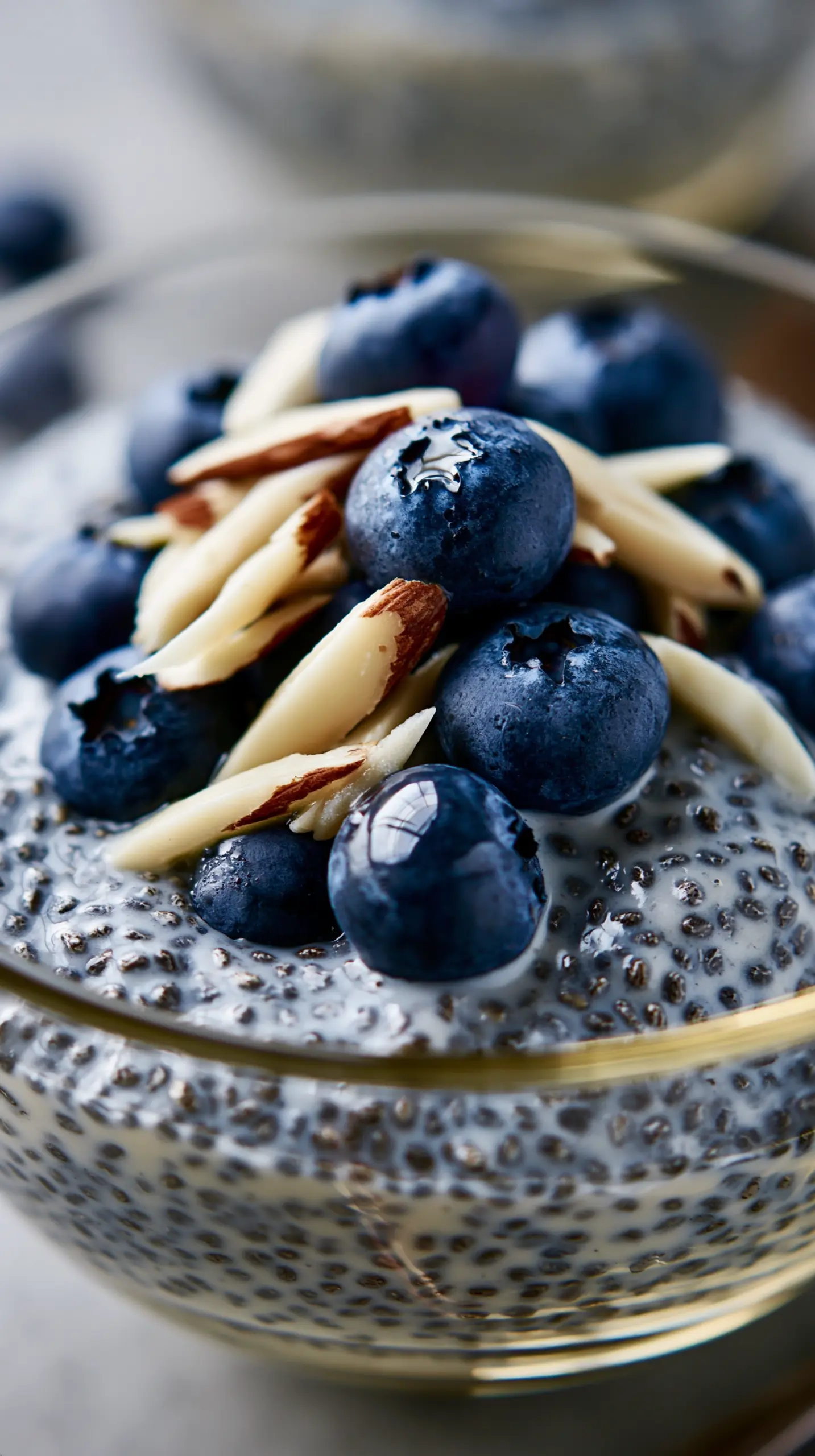Serving suggestion for Easy Healthy Breakfast Chia Seed and Almond Milk Pudding — chia seed pudding