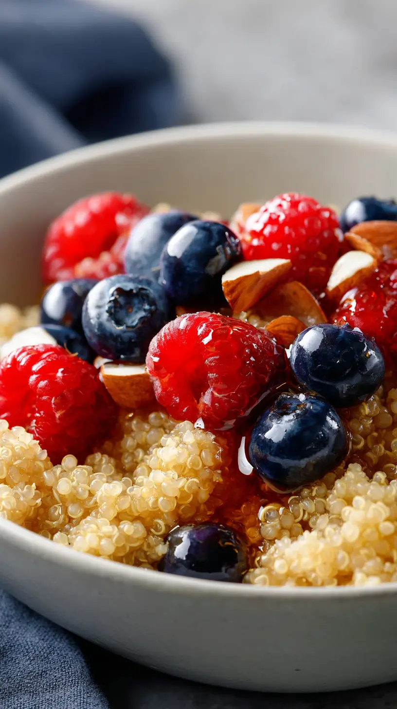 Step-by-step preparation of Easy Healthy Breakfast Quinoa Bowls with Fresh Berries (breakfast quinoa bowl)