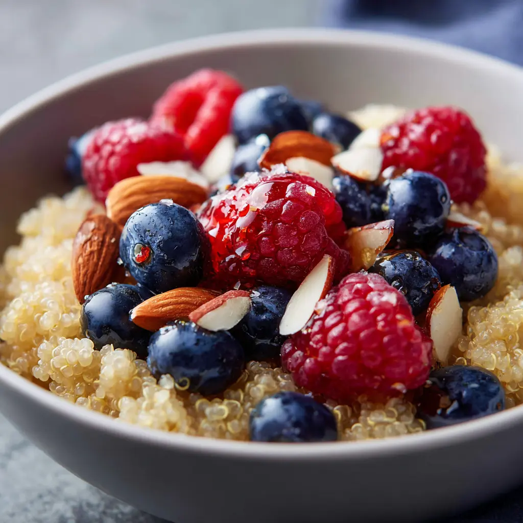 Easy Healthy Breakfast Quinoa Bowls with Fresh Berries — homemade breakfast quinoa bowl recipe