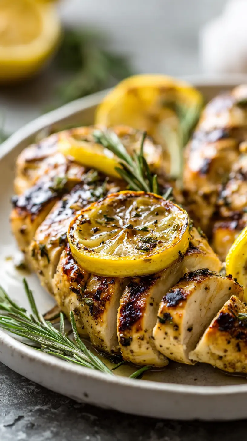 Easy Low Calorie Lemon Herb Grilled Chicken Serving suggestion for Easy Low Calorie Lemon Herb Grilled Chicken — low calorie lemon herb grilled chicken