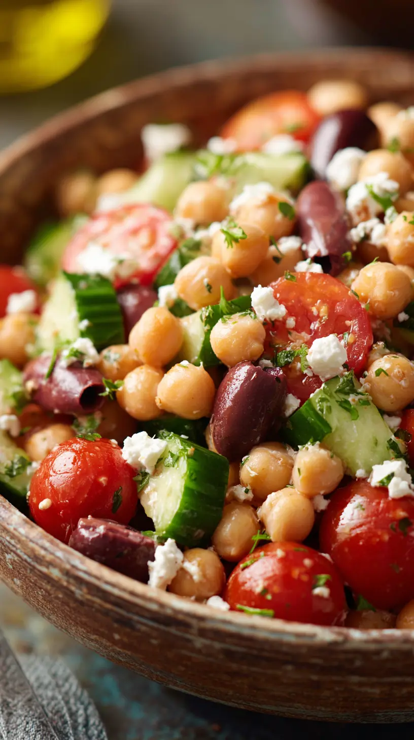 Healthy 10-Minute Mediterranean Chickpea Salad Step-by-step preparation of Healthy 10-Minute Mediterranean Chickpea Salad (Mediterranean chickpea salad)