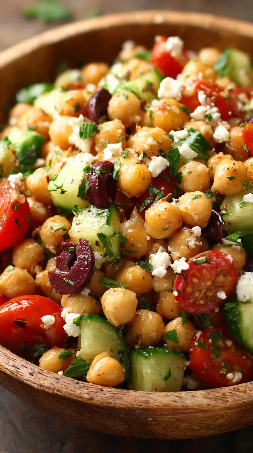 Healthy 10-Minute Mediterranean Chickpea Salad Serving suggestion for Healthy 10-Minute Mediterranean Chickpea Salad — Mediterranean chickpea salad