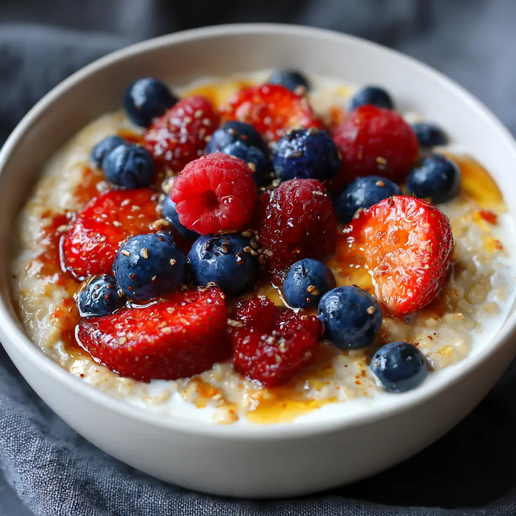 High Protein Overnight Oats with Fresh Summer Berries — homemade high protein overnight oats recipe