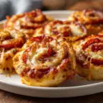 High Protein Pepperoni Pizza Rolls — homemade high protein pepperoni pizza rolls recipe