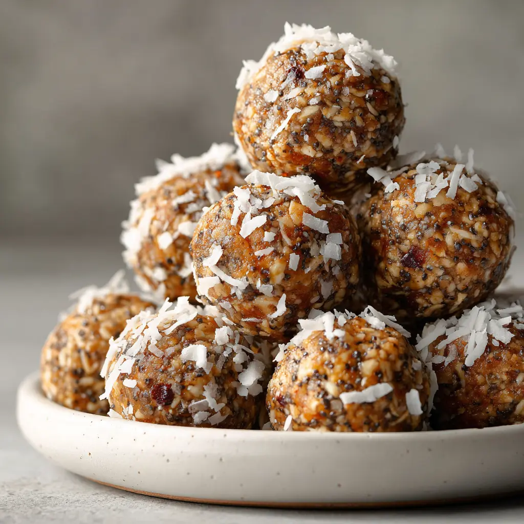 No-Bake Healthy Coconut Almond Energy Bites — homemade coconut almond energy bites recipe