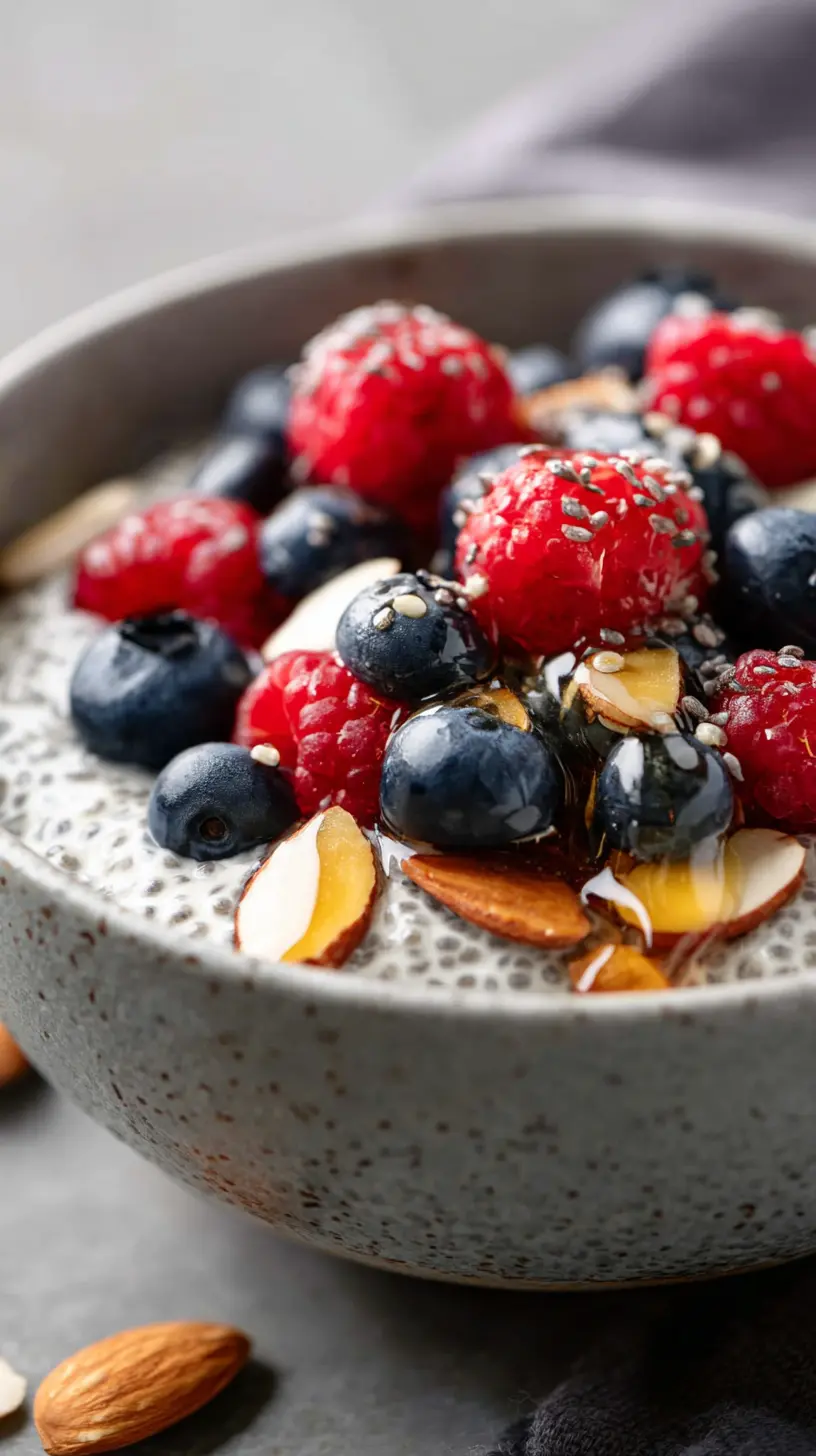 No-Bake High Protein Chia Seed Pudding Bowls Serving suggestion for No-Bake High Protein Chia Seed Pudding Bowls — high protein chia seed pudding