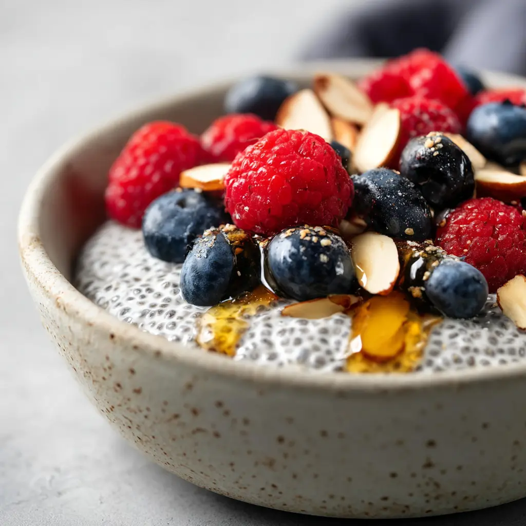 No-Bake High Protein Chia Seed Pudding Bowls — homemade high protein chia seed pudding recipe