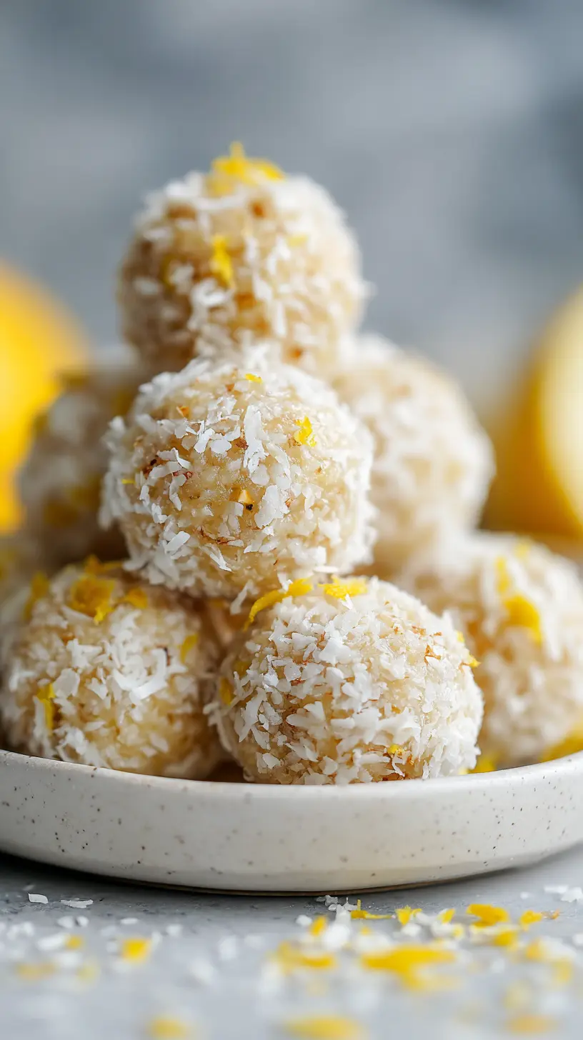 Step-by-step preparation of No-Bake Lemon Coconut Energy Balls for Summer (lemon coconut energy balls)
