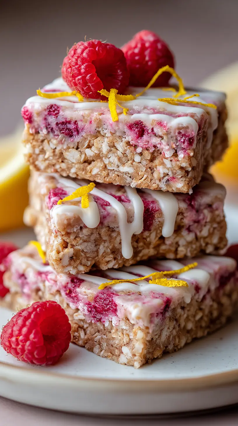 No-Bake Lemon Raspberry Protein Bars Step-by-step preparation of No-Bake Lemon Raspberry Protein Bars (lemon raspberry protein bars)