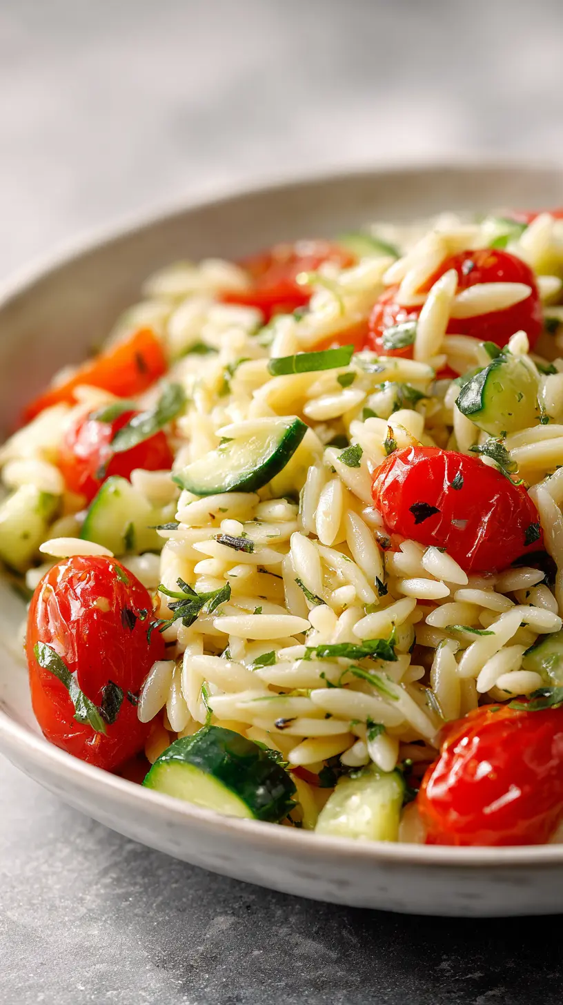 Orzo Salad Recipe Step-by-step preparation of Orzo Salad Recipe (orzo salad recipe)