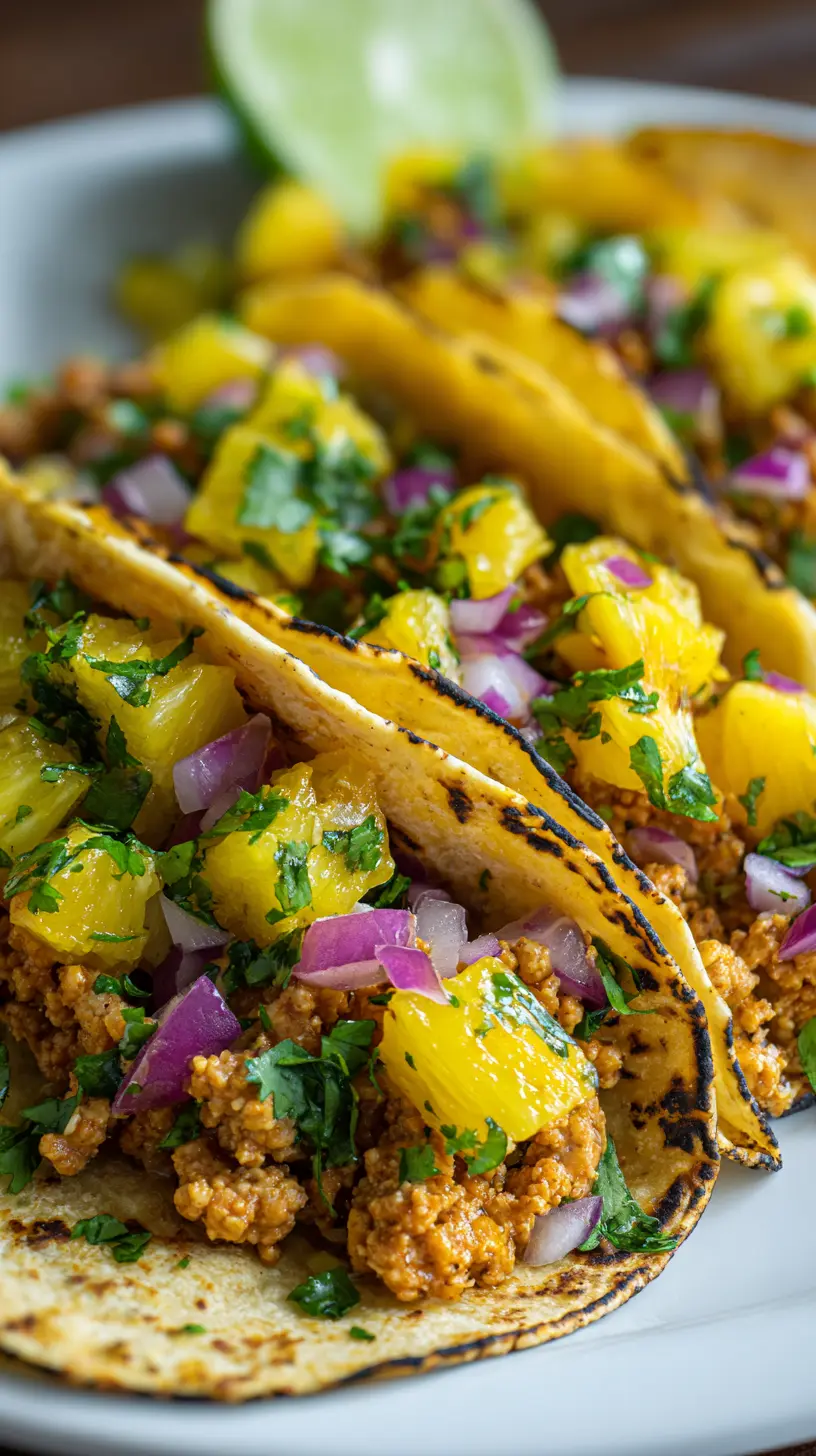 Pineapple Turkey Tacos Serving suggestion for Pineapple Turkey Tacos — Pineapple Turkey Tacos