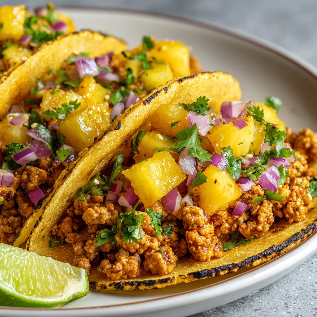 Pineapple Turkey Tacos — homemade Pineapple Turkey Tacos recipe