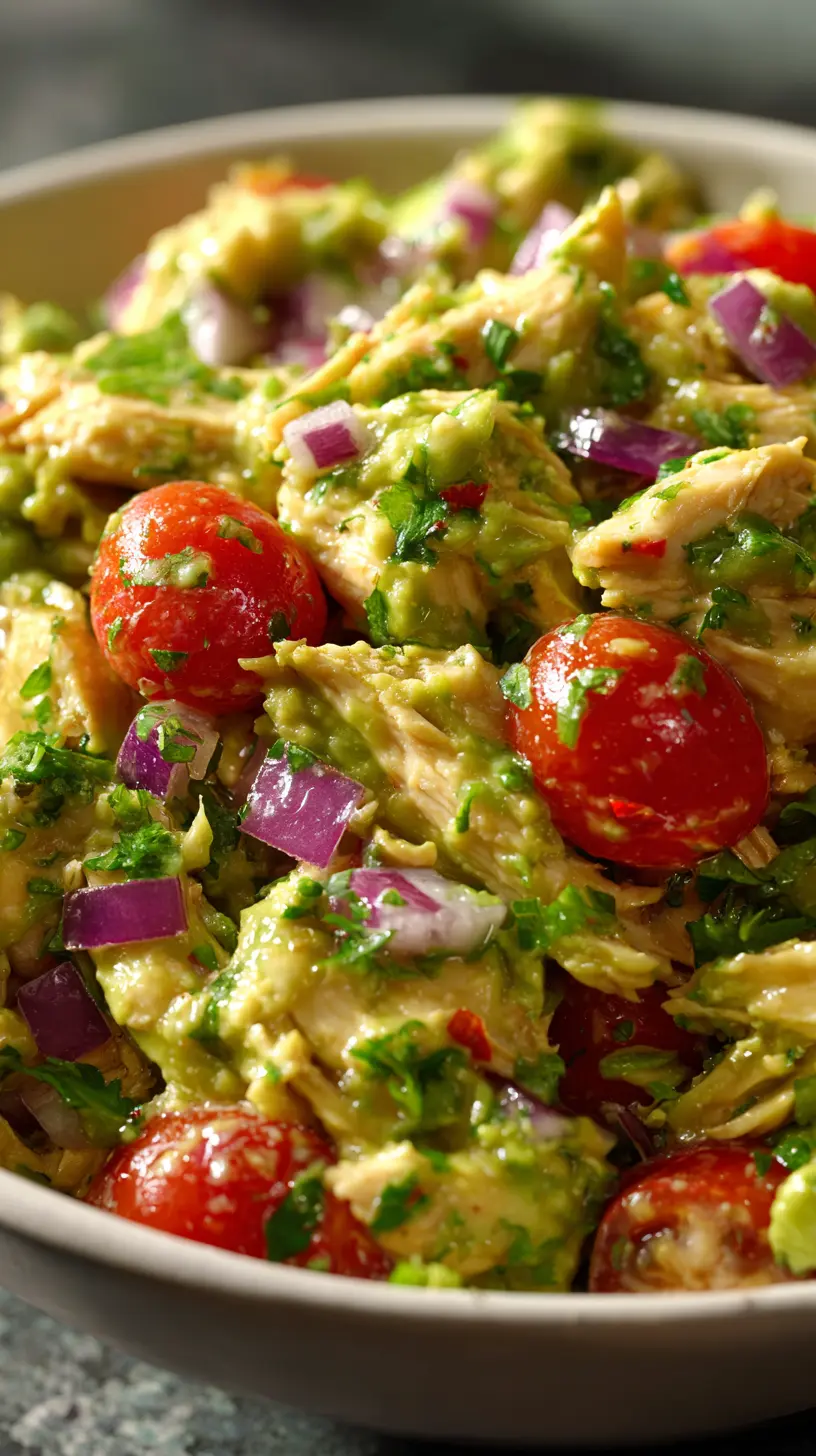 Protein-Packed Guacamole Chicken Salad Step-by-step preparation of Protein-Packed Guacamole Chicken Salad (guacamole chicken salad)