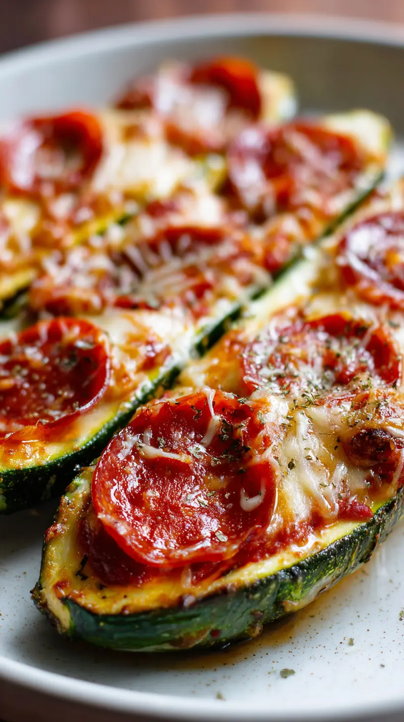 Quick Low Calorie Zucchini Boat Pizzas with Turkey Pepperoni Step-by-step preparation of Quick Low Calorie Zucchini Boat Pizzas with Turkey Pepperoni (low calorie zucchini boat pizzas)