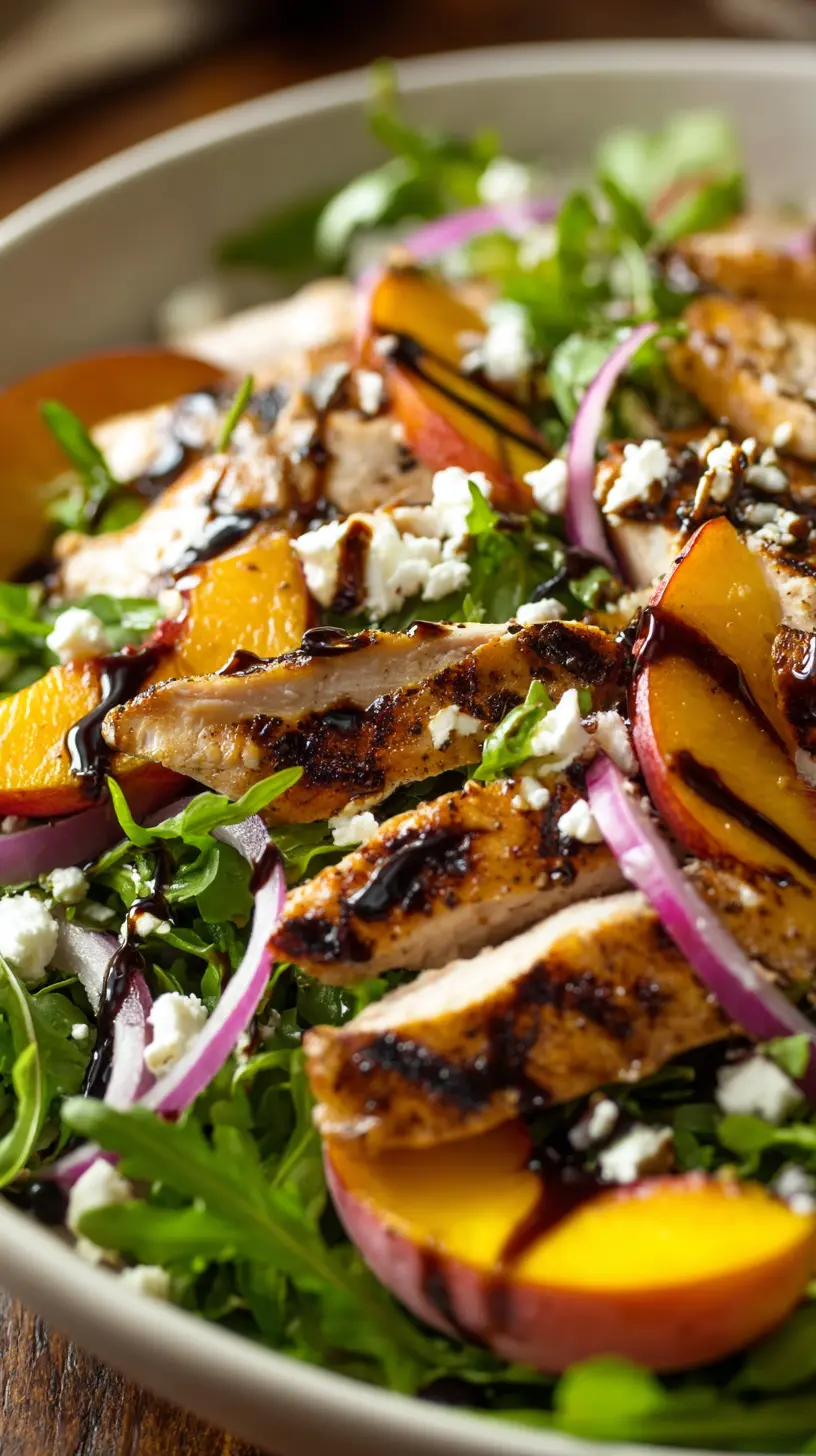 Step-by-step preparation of Quick Summer Peach and Grilled Turkey Salad (peach and grilled turkey salad)