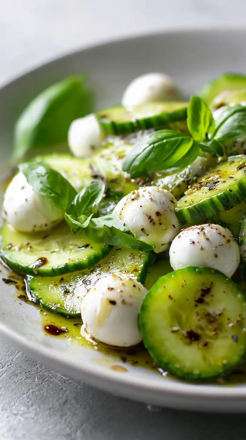 Refreshing Cucumber Caprese Salad Step-by-step preparation of Refreshing Cucumber Caprese Salad (Cucumber Caprese Salad)