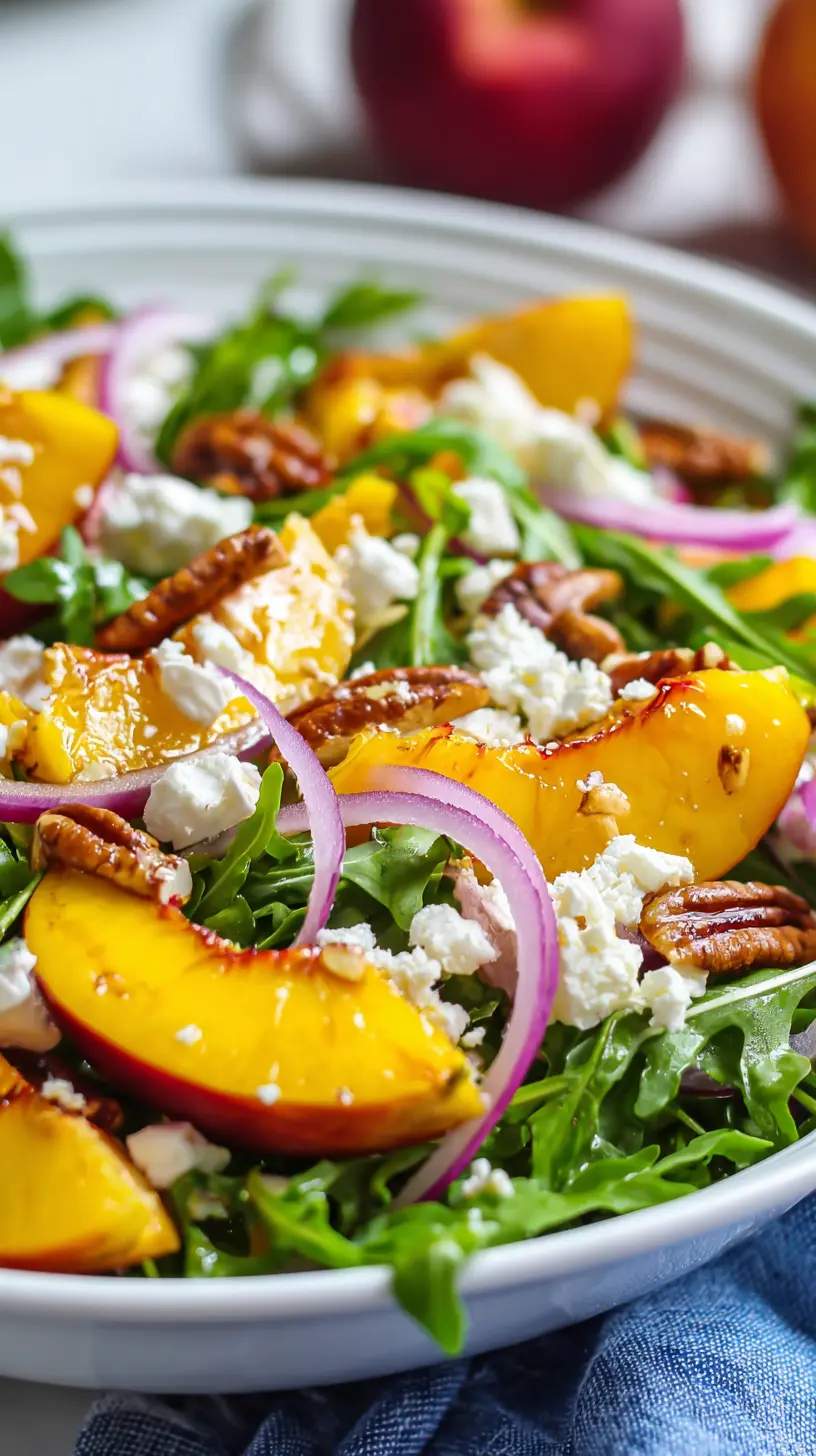 Refreshing Summer Peach Salad Recipe Step-by-step preparation of Refreshing Summer Peach Salad Recipe (summer peach salad)