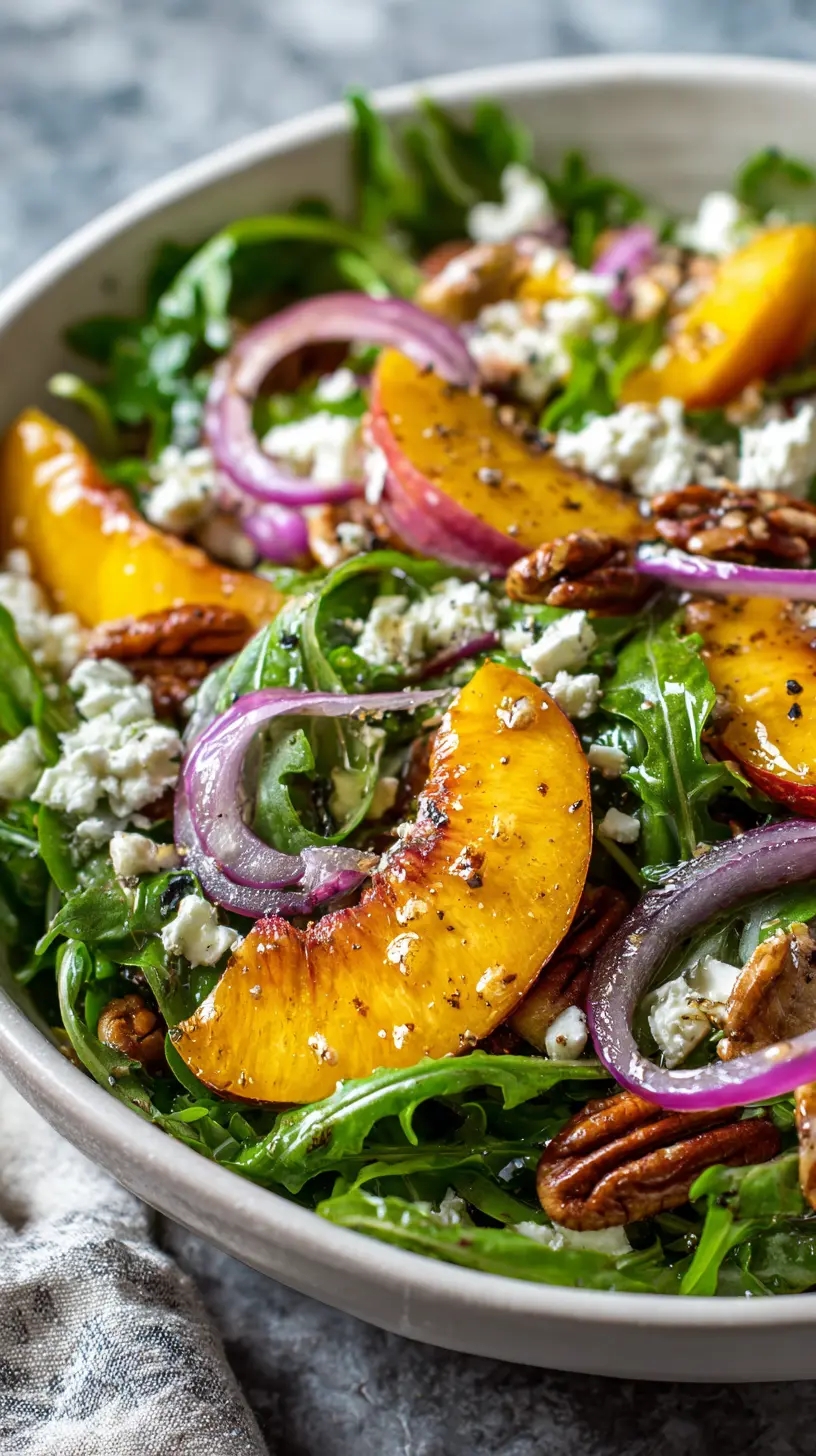 Refreshing Summer Peach Salad Recipe Serving suggestion for Refreshing Summer Peach Salad Recipe — summer peach salad