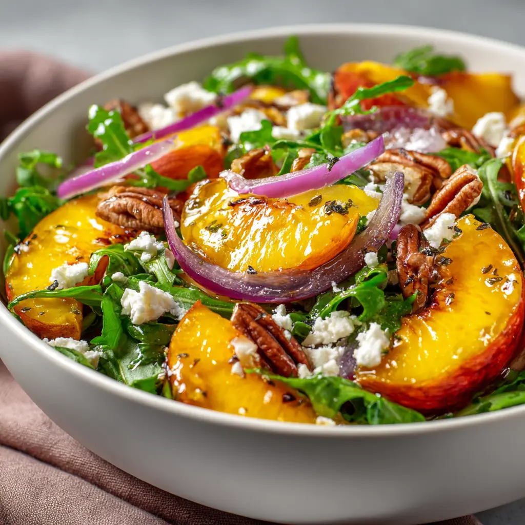 Refreshing Summer Peach Salad Recipe — homemade summer peach salad recipe