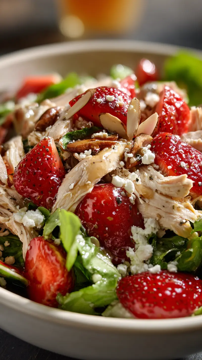 Step-by-step preparation of Strawberry Poppy Seed Rotisserie Chicken Salad (Strawberry Poppy Seed Rotisserie Chicken Salad)