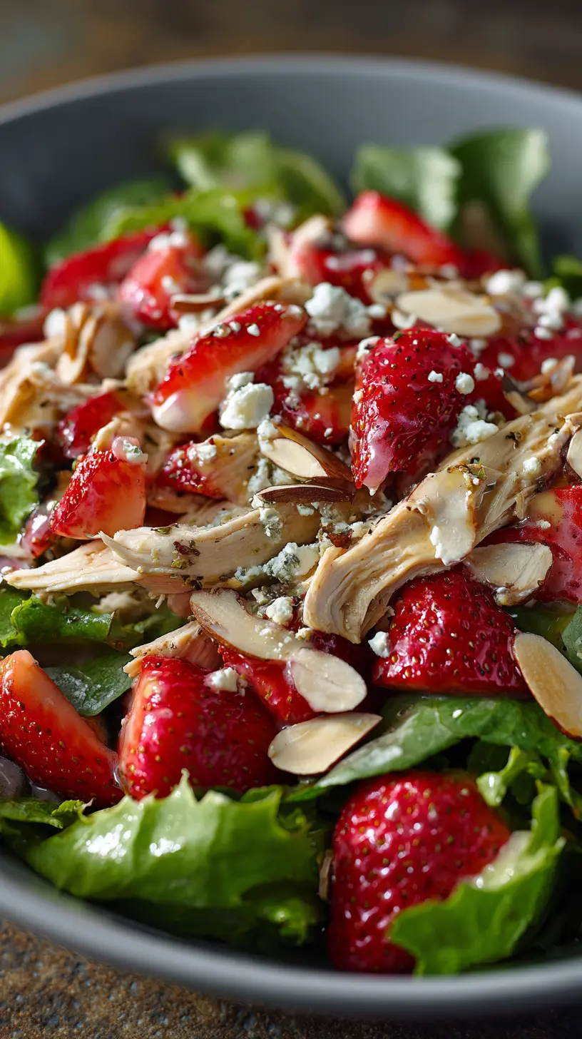 Serving suggestion for Strawberry Poppy Seed Rotisserie Chicken Salad — Strawberry Poppy Seed Rotisserie Chicken Salad