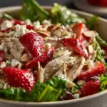 Strawberry Poppy Seed Rotisserie Chicken Salad — homemade Strawberry Poppy Seed Rotisserie Chicken Salad recipe