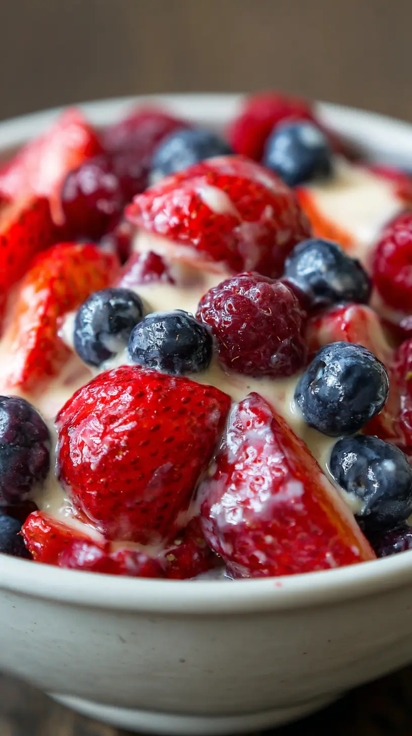 Summer Berry Cheesecake Salad Serving suggestion for Summer Berry Cheesecake Salad — Summer Berry Cheesecake Salad