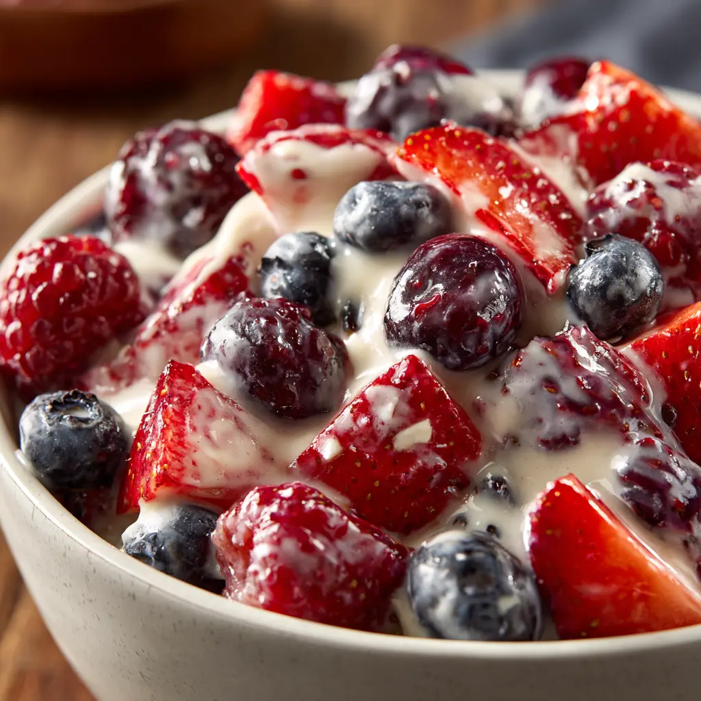 Summer Berry Cheesecake Salad — homemade Summer Berry Cheesecake Salad recipe