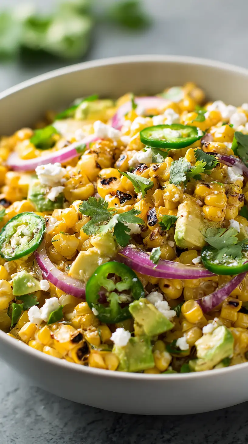 Serving suggestion for Summer Corn Salad with Avocado — Summer Corn Salad with Avocado
