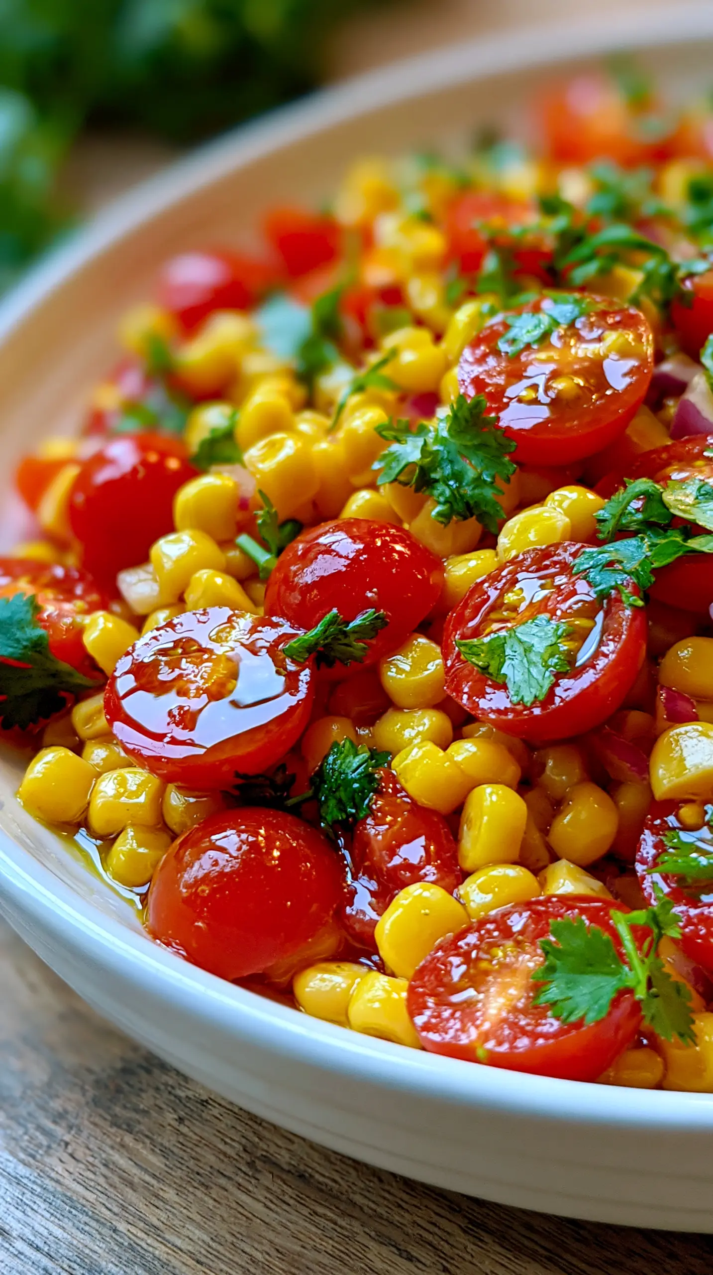 15 Minute Low Calorie Summer Corn and Tomato Salad Step-by-step preparation of 15 Minute Low Calorie Summer Corn and Tomato Salad (Summer Corn and Tomato Salad)