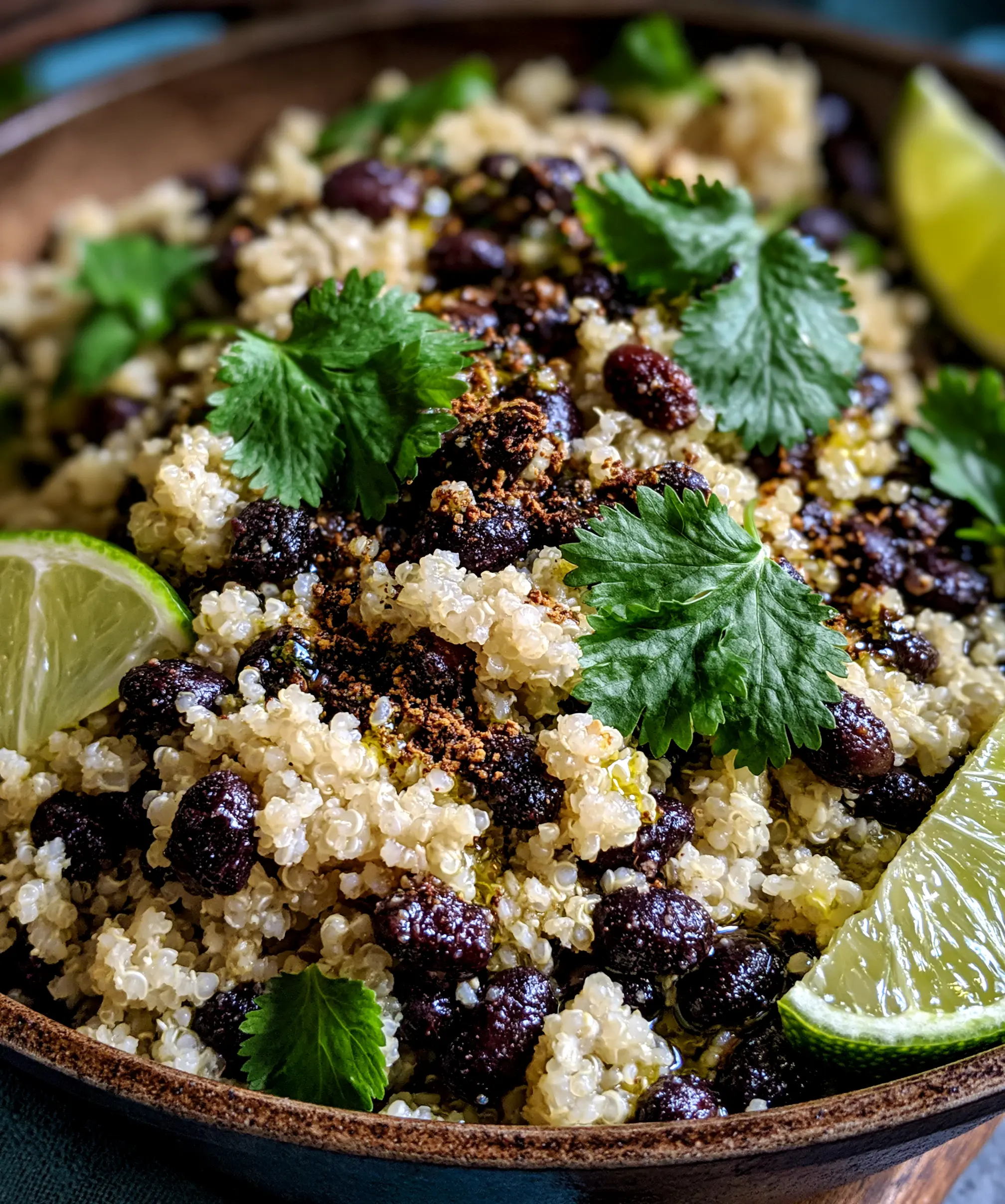 20 Minute High Protein Quinoa and Black Bean Skillet — homemade high protein quinoa and black bean skillet recipe