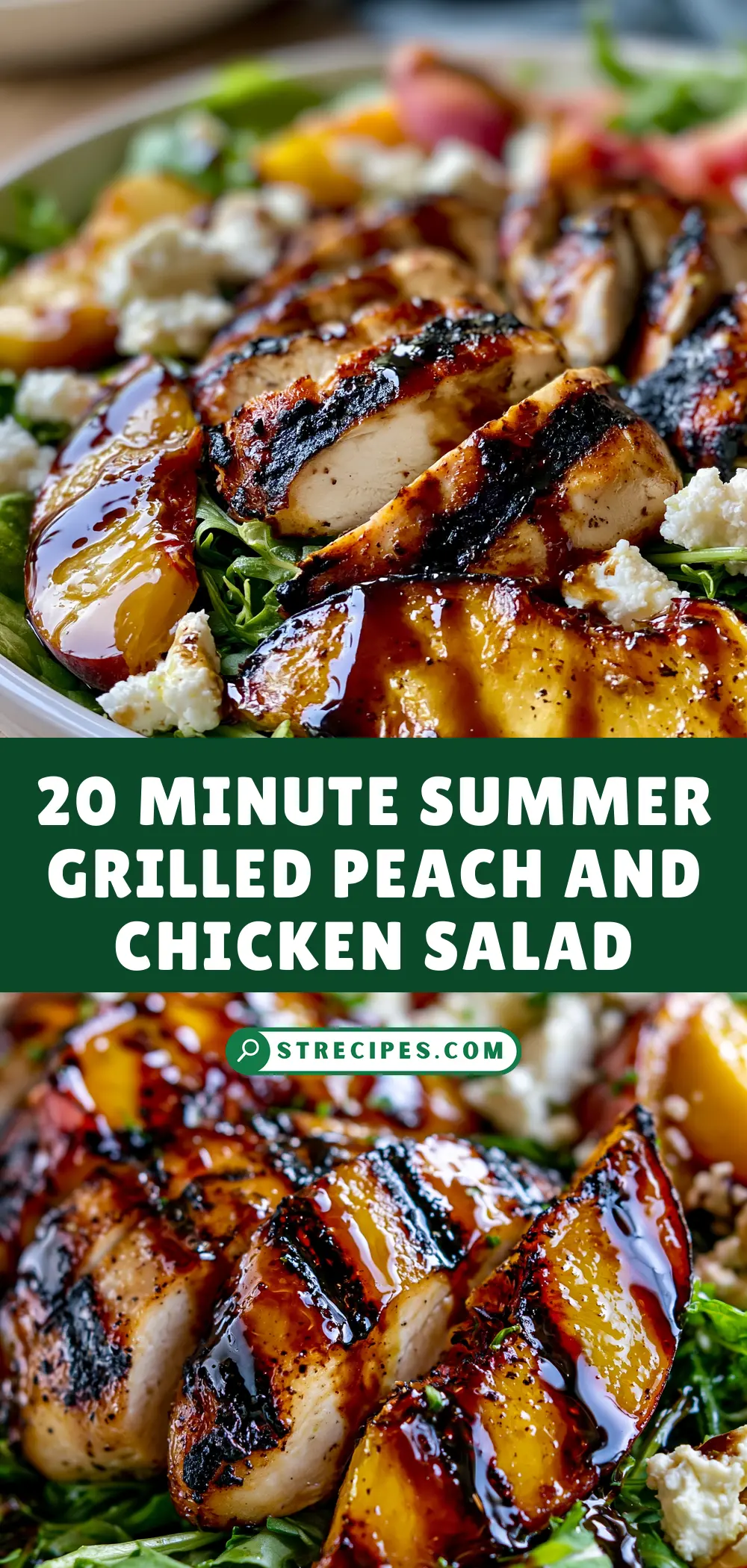 20 Minute Summer Grilled Peach and Chicken Salad 20 Minute Summer Grilled Peach and Chicken Salad — homemade 20 Minute Summer recipe