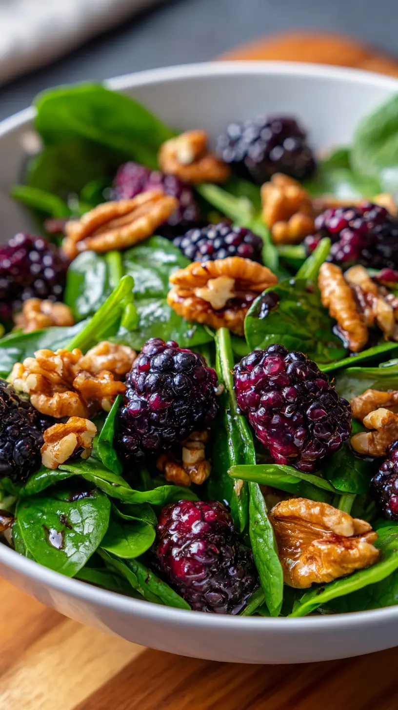 Berry Walnut Spinach Salad Serving suggestion for Berry Walnut Spinach Salad — Berry Walnut Spinach Salad
