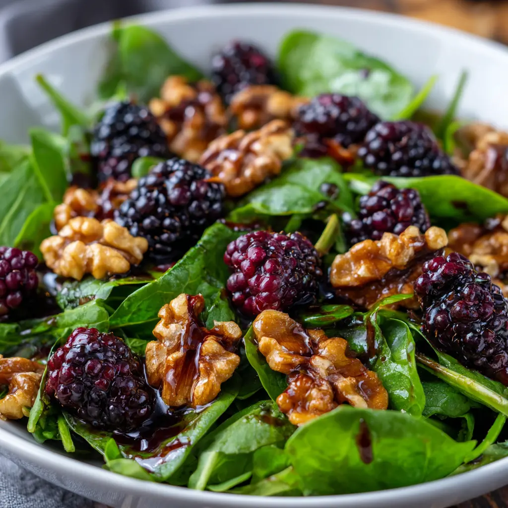Berry Walnut Spinach Salad — homemade Berry Walnut Spinach Salad recipe