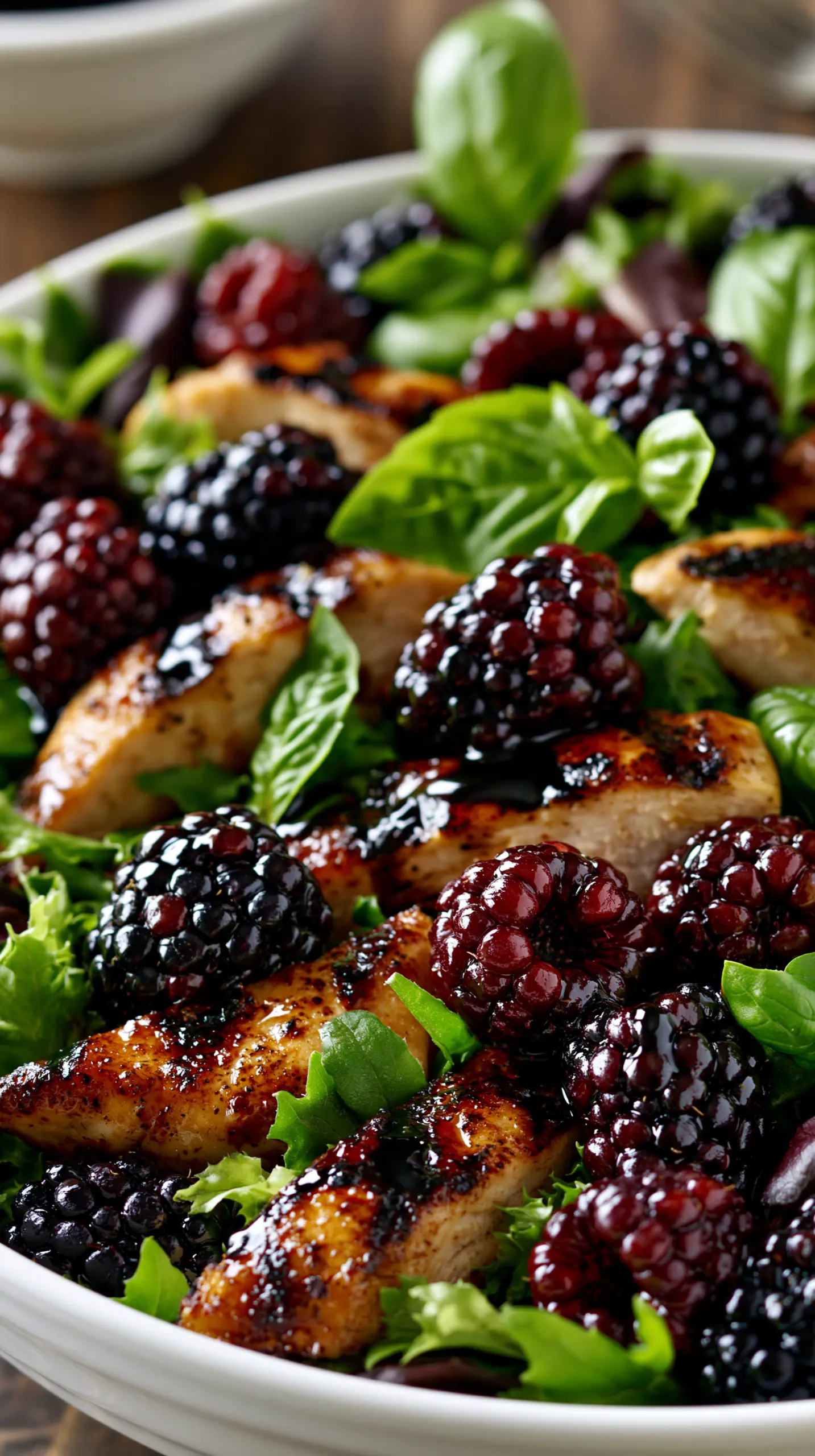 Step-by-step preparation of Blackberry Basil Grilled Chicken Salad (Blackberry Basil Grilled Chicken Salad)