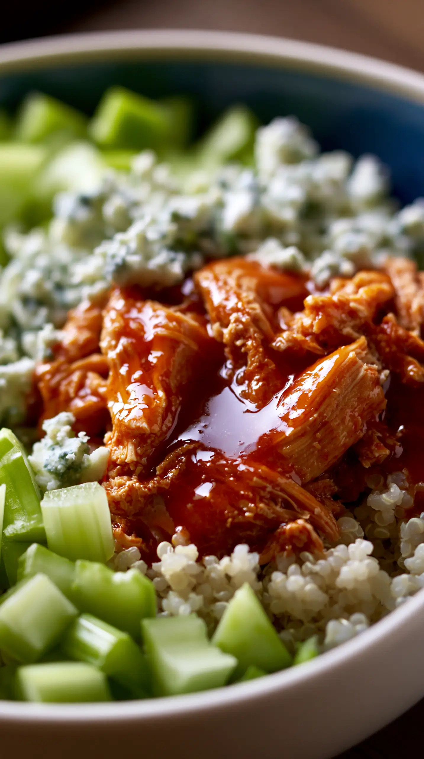 Step-by-step preparation of Buffalo Chicken Bowls (Buffalo Chicken Bowls)