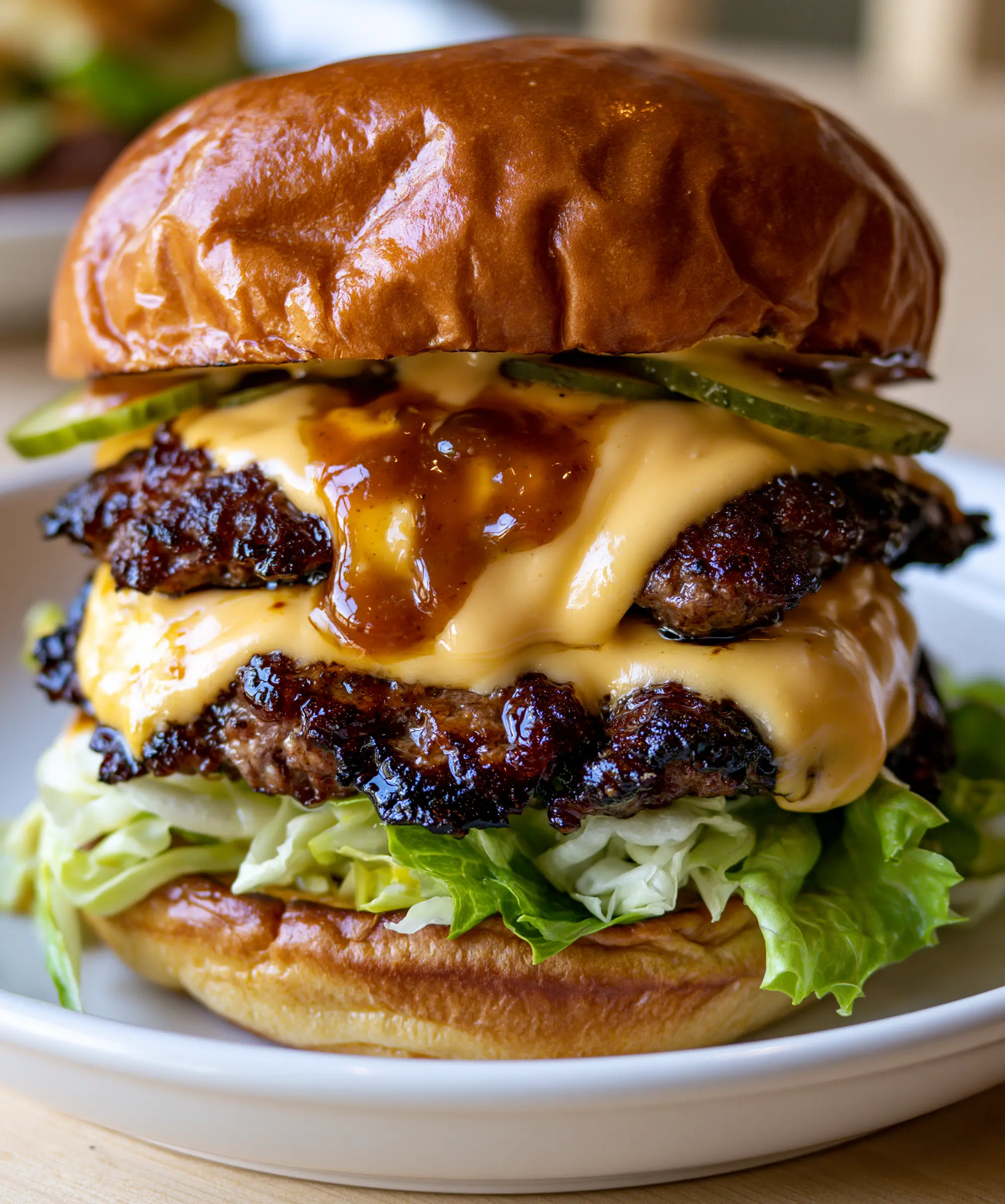 Classic Double Smash Burger with Secret Burger Sauce — homemade double smash burger recipe