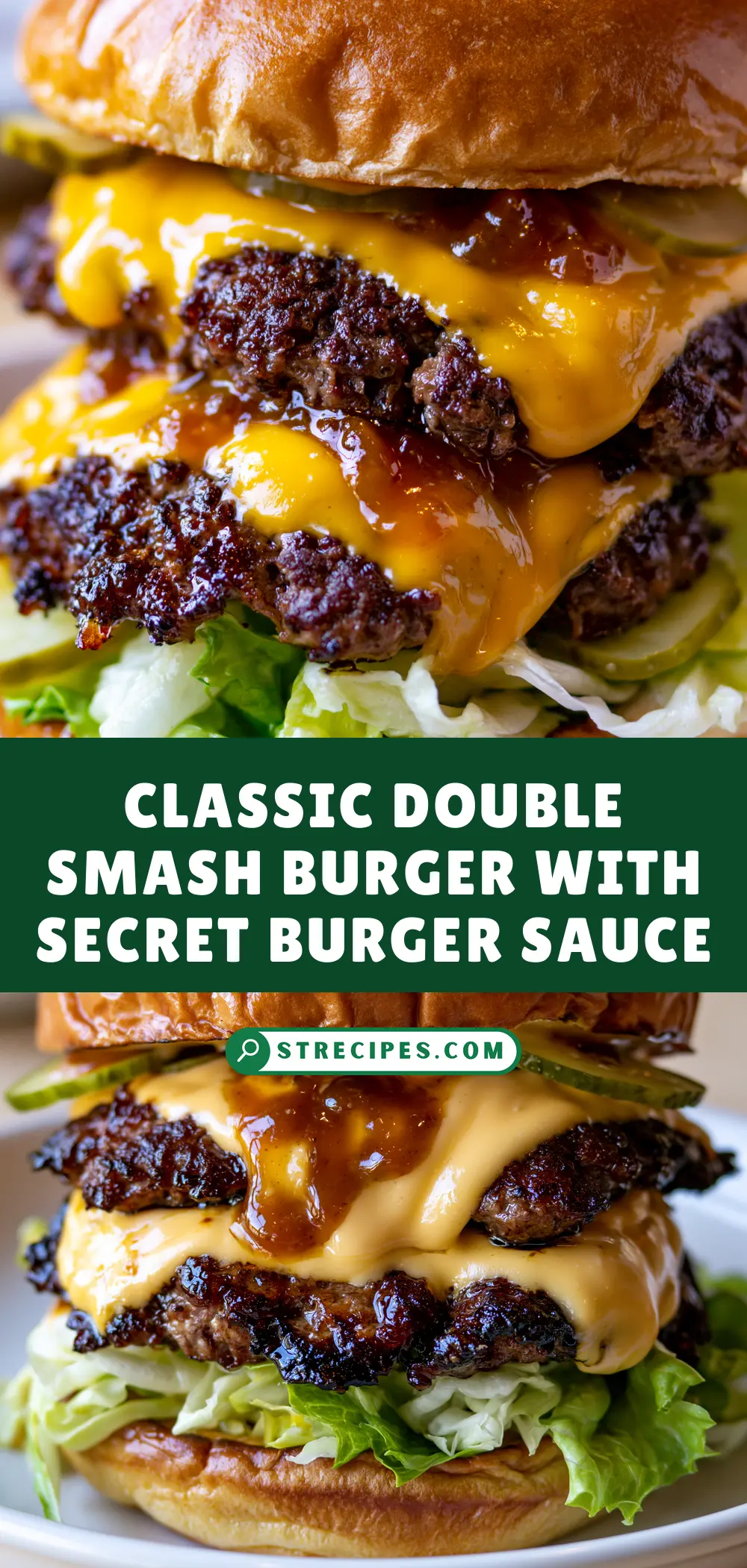 Classic Double Smash Burger with Secret Burger Sauce Classic Double Smash Burger with Secret Burger Sauce — homemade double smash burger recipe