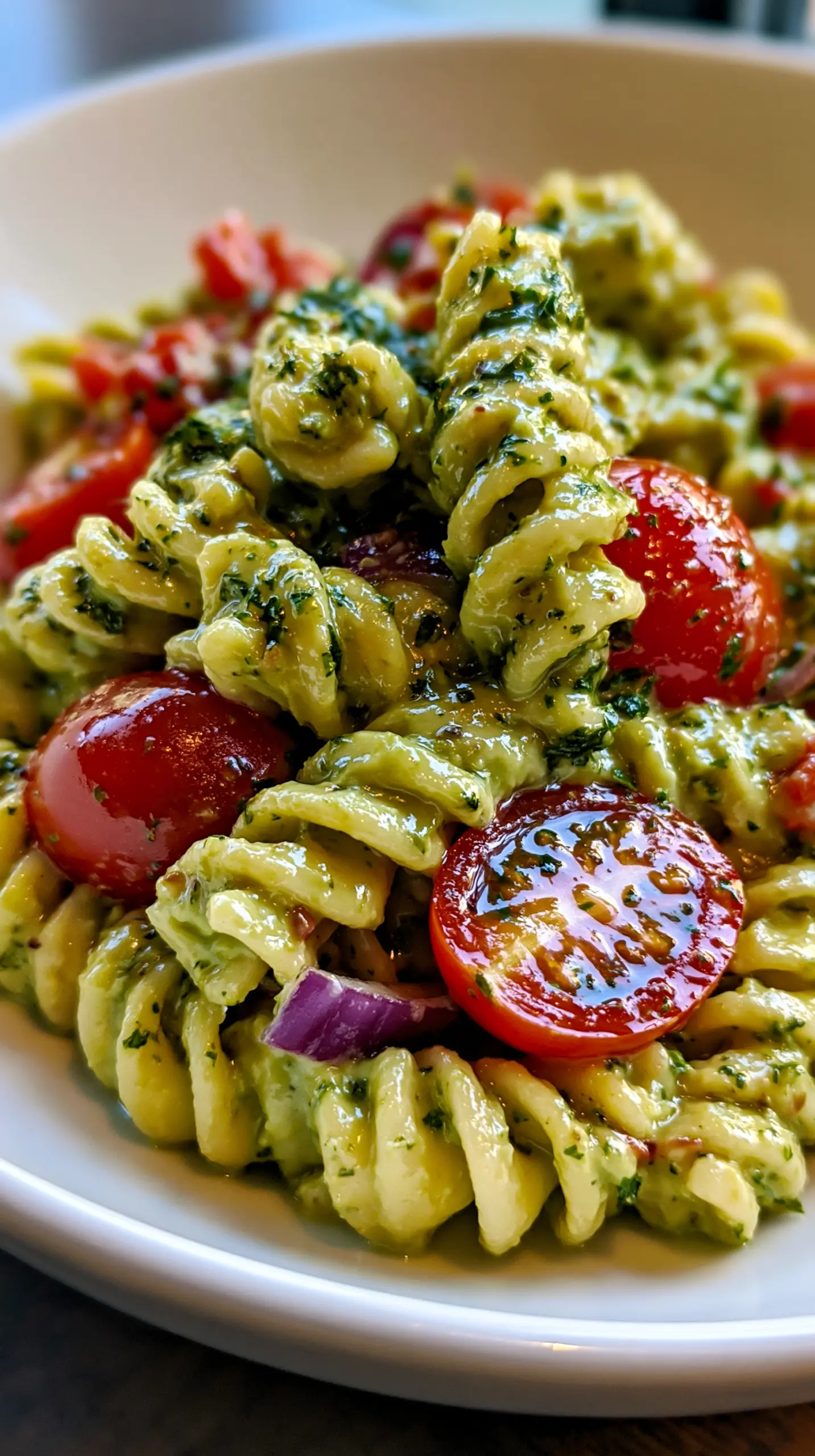 Creamy Avocado Ranch Pasta Salad Step-by-step preparation of Creamy Avocado Ranch Pasta Salad (avocado ranch pasta salad)