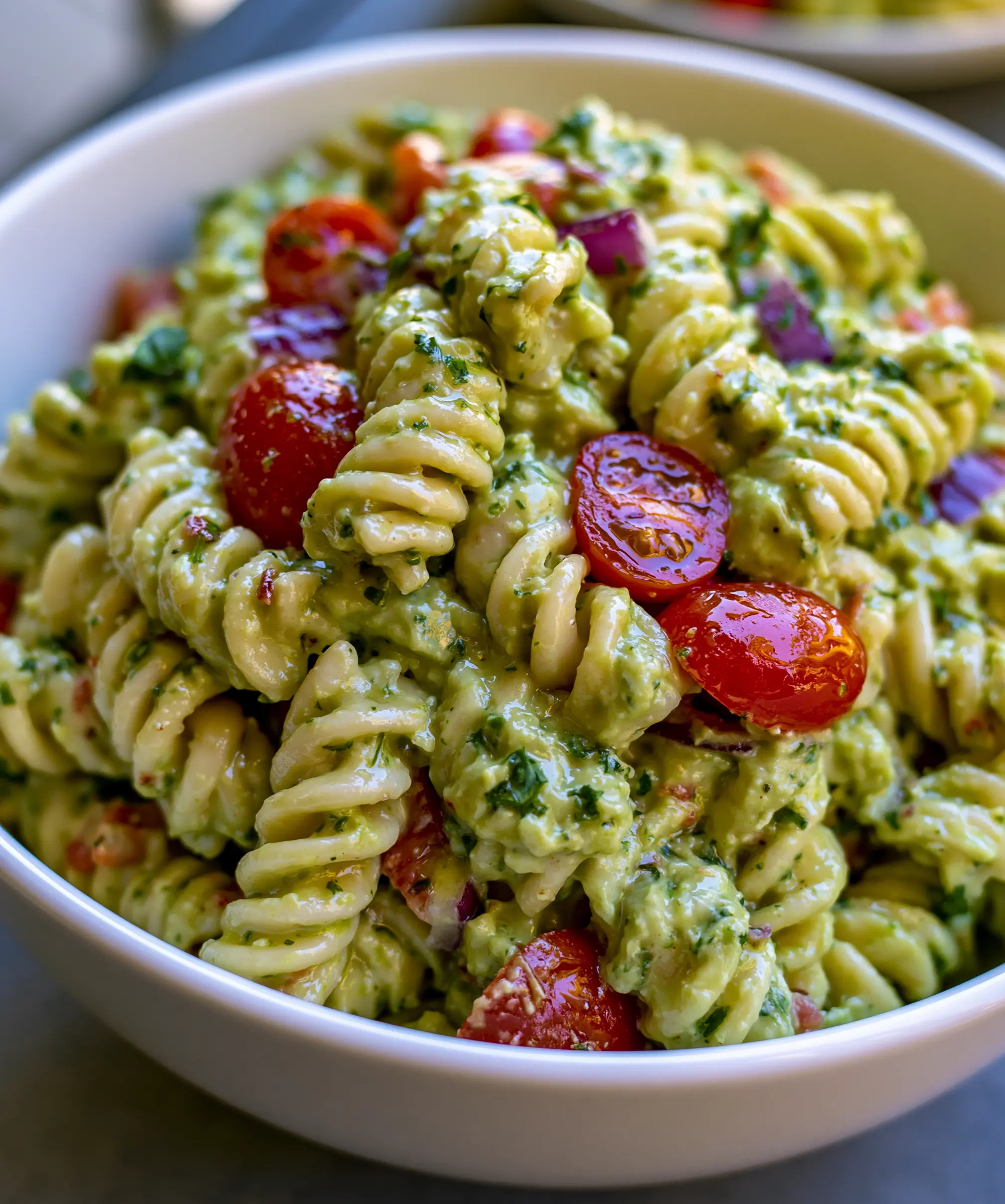 Creamy Avocado Ranch Pasta Salad — homemade avocado ranch pasta salad recipe