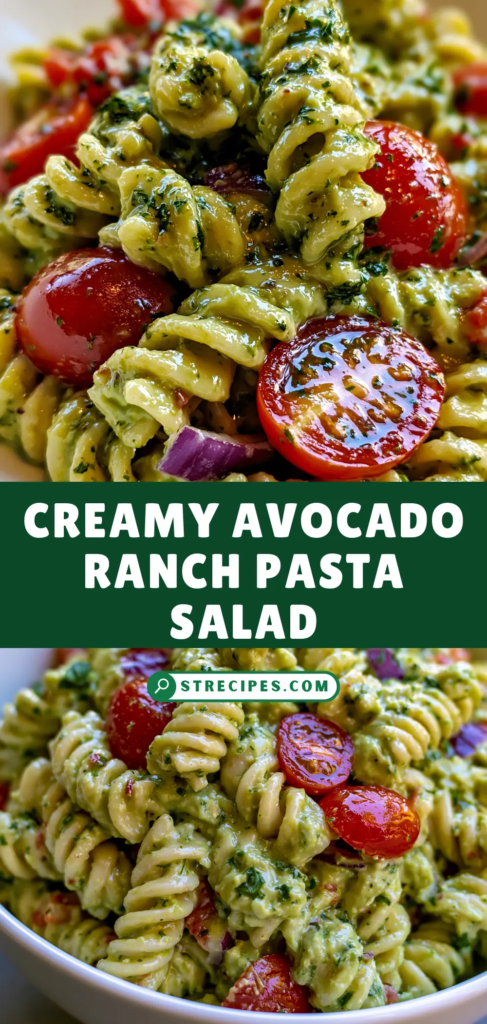 Creamy Avocado Ranch Pasta Salad Creamy Avocado Ranch Pasta Salad — homemade avocado ranch pasta salad recipe
